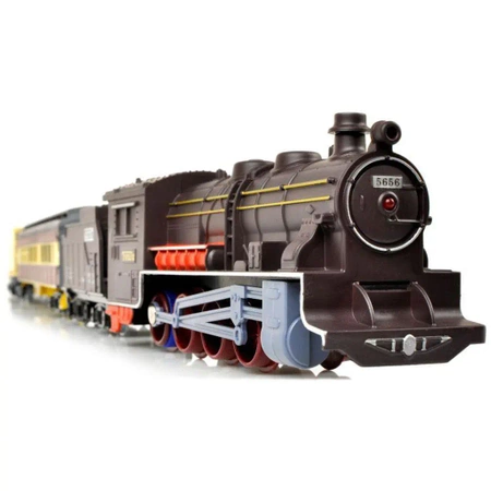 Zestaw Realistyczna Kolejka Parowóz Wagony Zajazd Tory