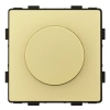 Ściemniacz dimmer 500W, 80W dla LED, regulator obrotów wentylatora - szklana ramka - złoty - Tawoia Glass