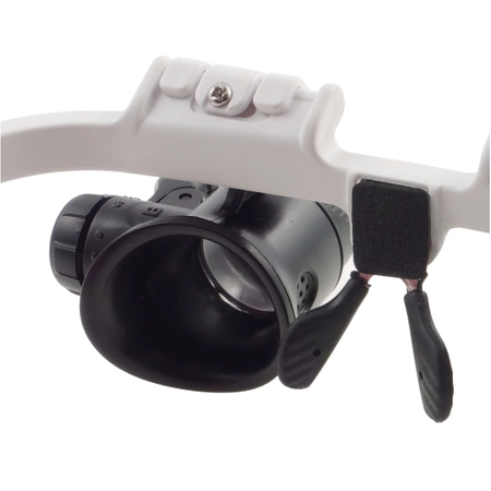 Lupa nagłowna, okulary zegarmistrzowskie, powiększenie 8x i 23x, 2 diody LED