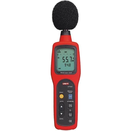 Miernik poziomu dźwięku Uni-T UT-352, 30-130 dB, 4 zakresy, wyjście analogowe