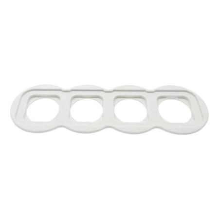 Ramka poczwórna okrągła typu ósemka ceramiczna biała Ceramic Loft