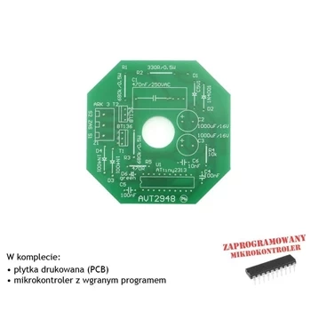 Przełącznik do żyrandola, PCB i mikroprocesor do projektu AVT2948