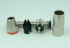 Wtyk XLR męski 3-pin z odgiętką niebieski