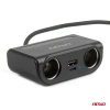 Rozgałęziacz gniazda zapalniczki 12/24V – 2x gniazdo + 2x USB-C PD + 2x USB-A QC, 120W AMIO-04837
