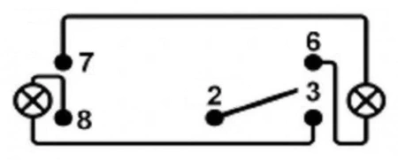 Przełącznik chwilowy (ON)-OFF 5-pin 2 LED czerwone, Carling