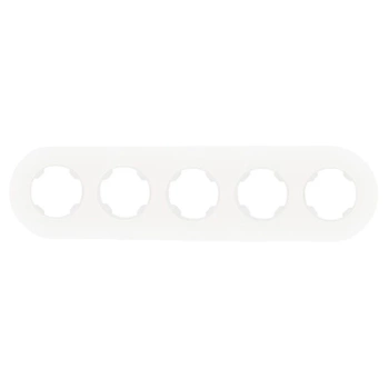 Ramka pięciokrotna, plastikowa, owalna, biała, Soul/Oval