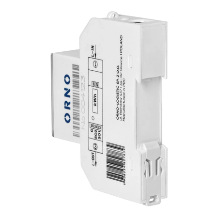 Licznik energii 1-fazowy, 100 A, certyfikat MID, pomiar dwukierunkowy, na szynę DIN, ORNO OR-WE-524