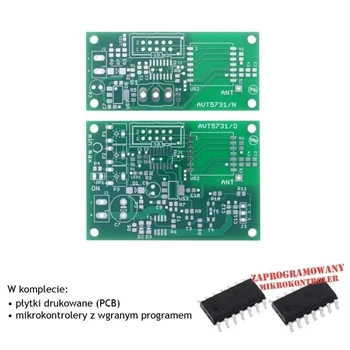 Radiowy sterownik serwomechanizmów, PCB's i mikroprocesor do projektu AVT5731