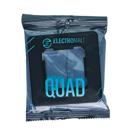 Ramka plastikowa pojedyncza, czarna, QUAD