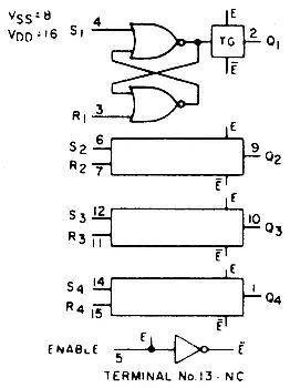 Układ scalony 4043 DIP16