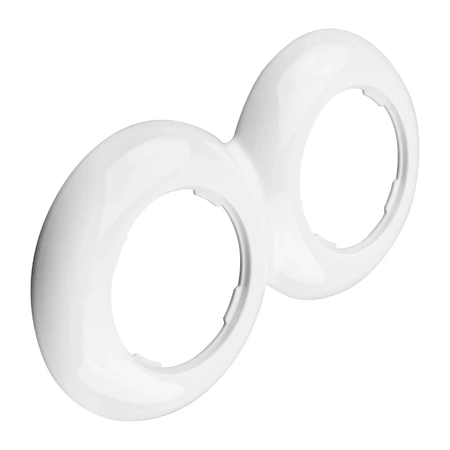 Ramka podwójna biała Retro Vintage Loft