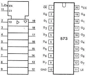 Układ scalony 74HC573 DIP20