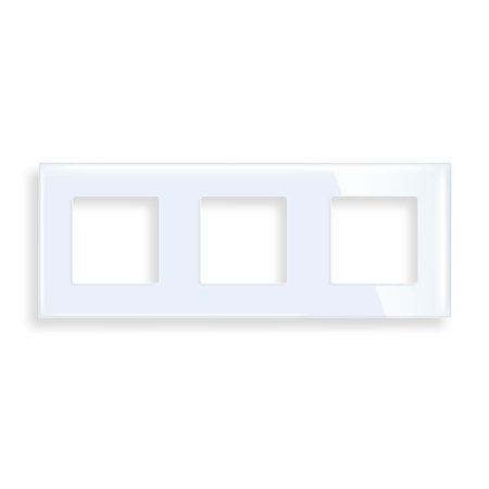 Ramka szklana - potrójna - biała - do modułów Tawoia Glass