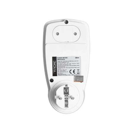 Watomierz, Licznik energii do gniazdka, 16A, VIRONE EM4