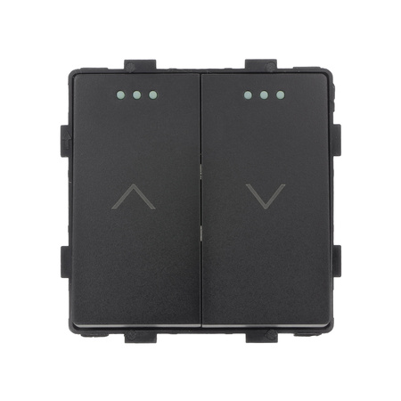 Włącznik szklany żaluzji rolet - czarny - Tawoia Glass