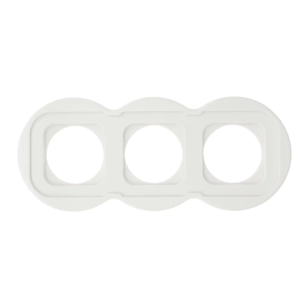 Ramka potrójna okrągła typu ósemka ceramiczna biała Ceramic Loft