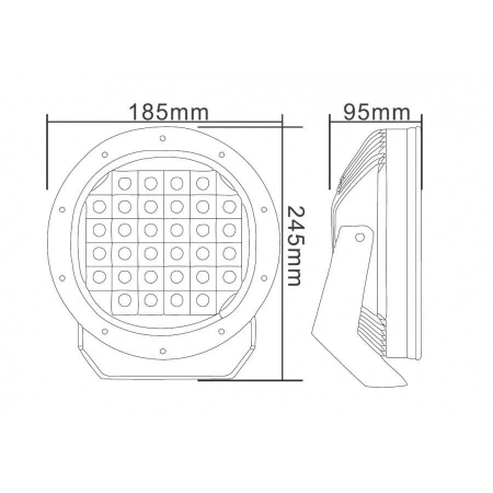 Reflektor drogowy LED samochodowy, 2 funkcje: pozycyjne, drogowe, 4858 lm, 68W, 62 LED, L3411