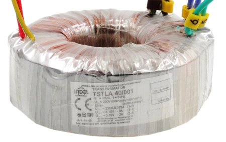 Transformator toroidalny 40VA Indel TSTLA 40/001 230V (235V, 2x3.15V) do wzmacniaczy lampowych