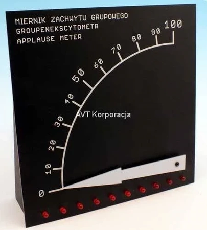 Miernik zachwytu grupowego - tablica z laminatu do projektu AVT 5310