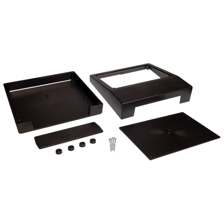 Obudowa uniwersalna Z25, 220 × 220 × 78 mm, PS, czarna, z panelami bocznymi, Kradex