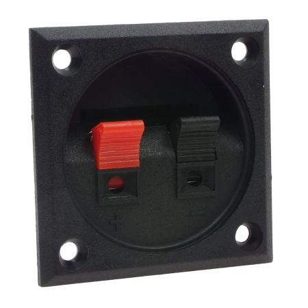 Terminal głośnikowy 2-pin kwadratowy 57 × 57 mm, zaciski sprężynowe