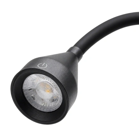 Lampka LED z klipsem i regulacją jasności, 4 W, 320 lm, 4000 K, czarna