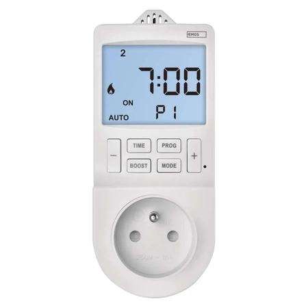 Termostat gniazdkowy z funkcją timera cyfrowego 2w1 EMOS P5660