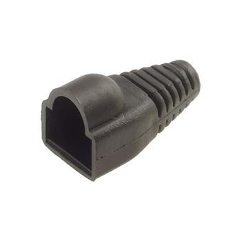 Osłona wtyku RJ45 8P8C Ethernet, czarna, do przewodu sieciowego