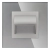 Lampka schodowa LED 230V 1W - szklana ramka - szary - Tawoia Glass