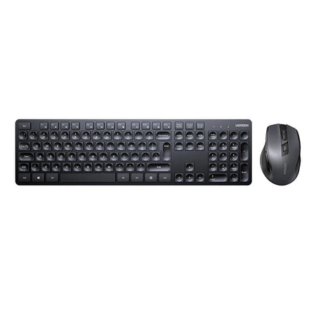 Zestaw bezprzewodowy: klawiatura i mysz ergonomiczna 2,4 GHz, 4000 DPI, UGREEN MK006