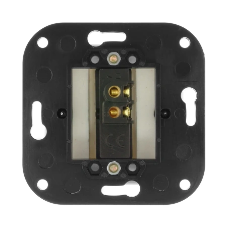 Włącznik dzwonkowy dźwigniowy ceramiczny, okrągły z ramką, podtynkowy biały Ceramic Loft