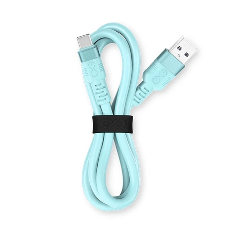 Kabel USB-A - USB-C, 60 W, 2 m, pastelowy, eXc