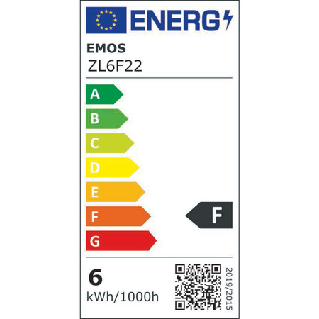 Żarówka LED E27 kulka Mini Globe, 5,5 W, odpowiednik 40 W, ciepła biel, 470 lm, EMOS ZAR-E-ZL6F22