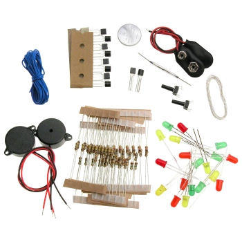 Zestaw elementów do nauki elektroniki. Kurs dla początkujących - Lekcja nr 1 - 14 ćwiczeń - EDW A01