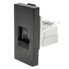 Gniazdo RJ45 Ethernet Cat6 czarny, moduł 1/2 do ramki Tawoia Glass