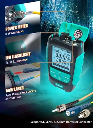 Miernik mocy optycznej światłowodów, Proskit MT-7618