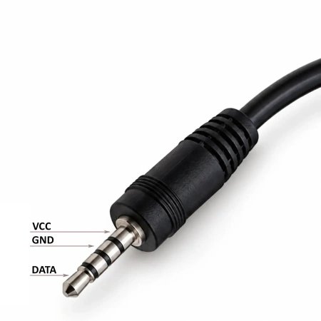Czujnik temperatury DS18B20 wodoodporny, tuleja 50 × 6 mm, długość 1 m, wtyk jack 2,5 mm 4-pin do Sonoff TH