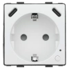 Moduł - Gniazdko pojedyncze Schuko 2x USB-C 20W - watomierz - WiFi / BT, biały - Tawoia Glass