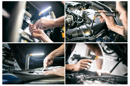 Lampa warsztatowa LED 400lm, ściemnialna, składana, Brennenstuhl SANSA 400A