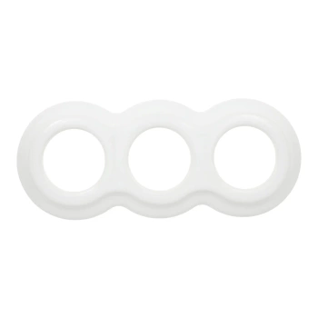 Ramka potrójna okrągła typu ósemka ceramiczna biała Ceramic Loft