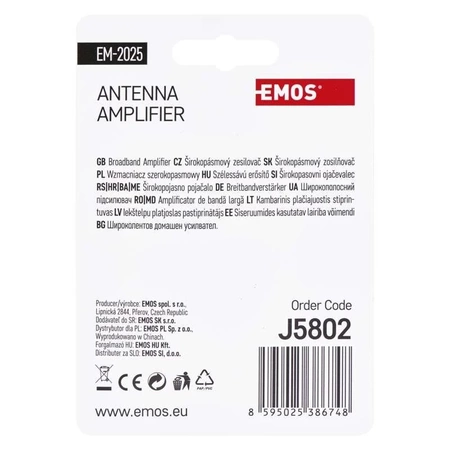 Wzmacniacz antenowy, 25 dB, EMOS J5802