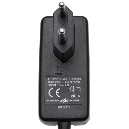 Zasilacz impulsowy 12 V DC, 1,5 A, 18 W, wtyk DC 2,5/5,5 mm, prosty