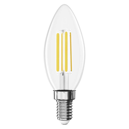 Żarówka LED E14 3.8W = 60W 806lm neutralna biel, Filament świeczka A CLASS EMOS ZF3A43