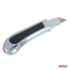 Nożyk uniwersalny aluminiowy z pokrętłem z ostrzem łamanym 18mm, AMIO 04815