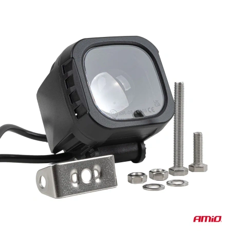 Lampa bezpieczeństwa LED do wózka widłowego – niebieska strzałka kierunku jazdy, 15W, 10–80V, IP6K9K, AMIO-04866