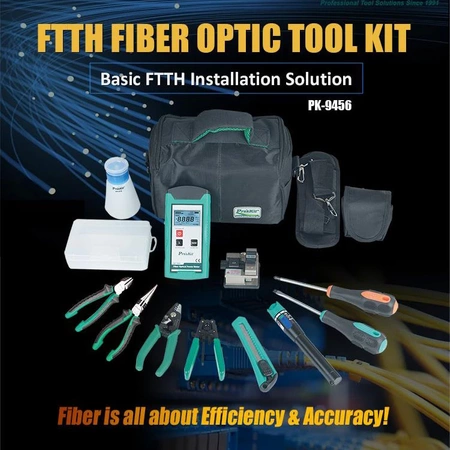 Zestaw narzędzi do światłowodów Proskit PK-9456