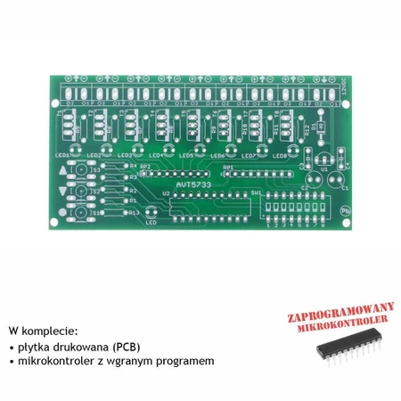 Programowany sterownik LED dużej mocy, PCB i mikroprocesor do projektu AVT5733