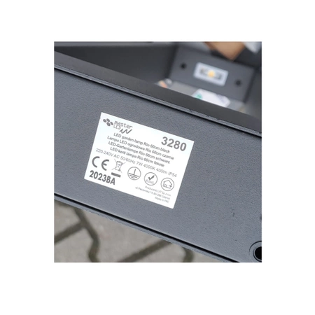 Słupek ogrodowy LED RIO, lampa IP54 50cm, kolor RAL7021 czarny szary