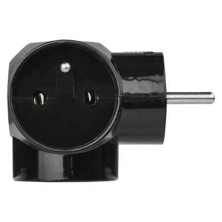 Rozgałęźnik sieciowy 230V, 3 gniazda, 10A, czarny, EMOS P0030