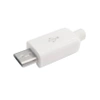 Wtyk micro USB B, do montażu na przewodzie, biały